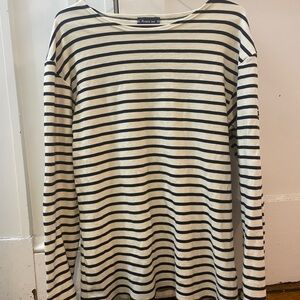Armor Lux Navy and White Striped Top